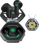 TWS juhtmevabad k&otilde;rvaklapid Bluetooth 5.3 k&otilde;rvaklappides koos skorpionikujunduse kleebisega, sisseehitatud mikrofoniga k&otilde;rvaklapid, 20 tundi m&auml;nguaega, 3,5 g ultrakerge, DIY kohandatav nahkhiirte &uuml;mbris m&auml;ngijatele, must