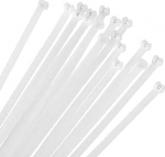 QUARKZMAN kaablisidemete komplekt 400 mm x 8 mm, 100 tk metallist pea iselukustuv kaabliside kaablijuhtimise kaabli korraldaja jaoks, 100 naela t&otilde;mbetugevuse kaablisidemed, suletav, valge