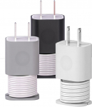 3 Pack 2 in 1 Silikoonist laadija kaitsja koos juhtme m&auml;hisega Silikoonist toiteadapteri &uuml;mbris iPhone Snapback laadija jaoks, mis &uuml;hildub 18W / 20W laadijaga, 4.2 * 2.8cm (laadija ei kuulu komplekti)