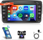 VECHTEL 2G + 64G autoraadio Android 15 Mercedes Benz C CLK G-klassile W203 W209 W463 Viano Vito, 7-tolline HD puuteekraan traadita Carplay Android auto GPS Wi-Fi USB Bluetooth FM RDS tagantvaate kaameraga