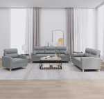 Juroupi 3201552 3-Piece Sofa Set with Cushion Sofa Living Room Sofa Set Sofas for Living Room Light Grey Fabric