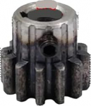 1 Piece 1.5 Module = 1.5M 12-Tooth Spur Wheel with Table Metal Motor Hub / Convex Gear Inner Hole, 6/8mm Rack Drive (8mm)