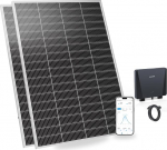 Ray Lite 400W r&otilde;duelektrijaam ilma klambrita - t&auml;ielik pistikupesa N-t&uuml;&uuml;pi p&auml;ikesepaneelid 25% t&otilde;husus - 800W mikroinverter koos WiFi ja AC-kaabliga - PV p&auml;ikeses&uuml;steemi p&otilde;hikomplekt komplekti