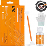 K&F Concept Sensor Cleaning Set with Microfibre Swabs 16 mm x 10 Pieces and 20 ml Liquid Cleaner for APS-C Cameras and Gloves, 3-in-1 Cleaning Kit for DSLR Camera Lenses Filter Mobile Phones