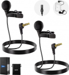 NEEWER l&auml;bim&otilde;&otilde;t 4 mm Mini Lavalier mikrofon, 2 tk, Clip-on juhtmega kondensaator rinnamikrofoni komplekt 1,5 m 3,5 mm TRS &uuml;hendusega, &uuml;hildub DJI Mic 2 Rode Wireless Go II NEEWER CM28 CM31ga