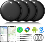 2026 Air Tracker Smart Tag Android & iOS, 4i pakett, Dual System Bluetooth Tracker, mis on &uuml;hilduv Apple Where is? ja Android Google Find Hubiga, v&otilde;tmeotsija v&otilde;tmete / jalgratta / jalgratta / kohvri jaoks