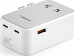 TESSAN Travel Adapter Worldwide PD 20 W, Travel Adapter Worldwide koos 2 USB C ja 1 USB A, Travel Plug Adapter Worldwide, International Socket Adapter for England, USA, Japan, Thailand, Australia