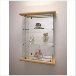 VM ART DESIGN GLASS VMBR1T Hanging Display Cabinet White Oak Wood