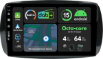 [4G + 64G] IPS 9-tolline Android 15 autoraadio Mercedes Benz Smart 453 Fortwo 2014-2020 koos Navi Octa Core'iga [sisseehitatud DAB+/CarPlay/Android Car/DSP/GPS/Bluetooth 5.0/WLAN/USB