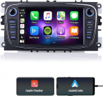 7-tolline 2 DIN Android 12 autoraadio sisseehitatud Carplay, raadio DAB+, raadio Bluetooth, USB, AUX, WiFi, FM-raadio, tagurduskaamera, roolijuhtimine, raadio Ford Focus/Mondeo jaoks