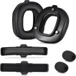 K&otilde;rvapadjad Mod Kit Logitech G Astro A50 Gen 4, A50 Gen 5, A50 X traadita m&auml;ngukomplektidele, asendusk&otilde;rvapadjad, peapaelad, mikrofonivaht Astro A50 Gen 4/Gen 5/A50X jaoks (valguline nahk)