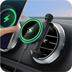 Qi2 sertifitseeritud traadita telefonihoidik Jeep Wrangler JL (2018-2025) Gradiator (2020-2024), Compass (2009-2016), MagSafe'iga &uuml;hilduv autokinnitus iPhone 16-12 jaoks, &otilde;huventilaatoriga