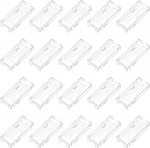 hankekaart 25 St&uuml;ck Servo-Verl&auml;ngerungskabel-Clips, Servo-Kabel, Sicherheitsverbinder, Blei-Draht-Schnallenschloss f&uuml;r ferngesteuertes Auto, Flugzeug, Boot, DIY-Y-Adapterkabel, transparent