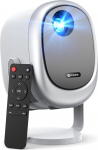 Projektor 360&deg; p&ouml;&ouml;ratav/automaatne trajektoorkorrigeerimine/E-fookus: WiFi Bluetooth projektor Full HD 1080P toetatud, 500ANSI kaasaskantav miniprojektor kodukino / v&auml;ljas mobiiltelefoni tolmukindel LED, 50%