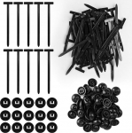 Pakett 200 nailonist universaalset kaablipaela luku klambrid Zip Tie klambrite hoidja, mitmeotstarbeline raskeveokite iselukustuv kaablipaelad Raske nailonist kaablipaelad koos luku autodega