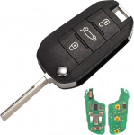 Heart Horse PEUGEOT 3 BUTTON AVCE 434MHz 4A CHIP FULL HU83 KEY BLADE FOR PEUGEOT 208 2008 308 3008 508 5008 Citroen C3 C4 Berlingo Key Shell