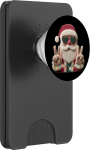 S&uuml;&szlig;es Weihnachtsmann-Friedenszeichen im Retro-Stil PopSockets PopWallet f&uuml;r MagSafe