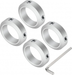 sourcing map Screw Shank Collar for 35mm Shank, 4 Clamping Collars 50mm OD, 15mm Thickness, Aluminum Alloy Clamping Collar with M8 Adjusting Screws and a Wrench