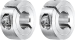 hankimise kaart Pack of 2 Shank Sleeve 12mm Bore Single Split 304 roostevabast terasest Clamp Shaft Collars for Industrial Automation Conveyor Belt Systems