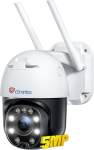 Ctronics 5MP PTZ Outdoor Surveillance Camera, WiFi Outdoor, Car Tracking, 2.4/5GHz Dual Band WiFi, Colour Night Vision, PC Access, Sound & Light Alarm, Person Detection, FTP/NAS/Cloud, Two-Way Audio