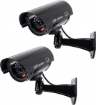 Madlife Garage 2pcs Dummy Surveillance Camera, Fake Camera, Outdoor CCTV Camera with LED Light, Battery Operated, Dummy Outdoor Camera