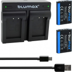 2 x Blumax aku &uuml;hilduv Sony NP-BX1 [1100 mAh] + topeltlaadija Sony ZV-1 II ZV-1 / Cyber-Shot DSC RX100 II III IV V VI VII - CX647 - WX500