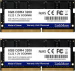 LinkMore 16GB komplekt (2x 8GB) DDR4 3200MHz SODIMM (PC4-25600) CL19 1.2V m&auml;lumoodul s&uuml;learvutile