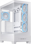 ASUS A31 Plus TG ARGB White ATX PC korpus - Eelinstalleeritud ARGB ventilaatorid - Klaasist esipaneel - Emaplaadi peidetud pordiga &uuml;hilduv - 360mm radiaatorid - 380mm graafikakaardid - Valge