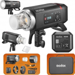 Godox AD400Pro II 400Ws TTL HSS 1/8000s v&auml;lklamp 30W Bi-Color LED seadistusvalgusega, 0.01-1s laadimisaeg, sisseehitatud 2.4G traadita X, Bowens adapter Canon Nikon Sony Fujifilmile.