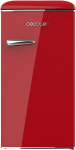Cecotec Mini Retro K&uuml;hlschrank mit 90 L Bolero CoolMarket TT Origin 90 Rot. Mini-K&uuml;hlschrank mit ICEBOX, LED-Innenbeleuchtung, Chromgriff, Flaschen&ouml;ffner, Vintage-Stil in Rot.