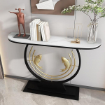 Kaasaegne konsoollaud kiviplaadiga, k&otilde;rvallaud esikusse, esikusse, elutuppa, fuajeesse, koridori, kontorisse (valge, 120 x 30 x 80 cm)