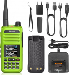 Talkpod A36plus 8W Dual Band Radio 3200 mAh akuga, suure ulatusega k&auml;siraadio t&auml;iskasvanutele Walkie Talkies sisaldab t&auml;ielikku komplekti (roheline)