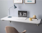 Zusammenklappbarer Wandtisch, platzsparender, schwebender Bartisch f&uuml;r K&uuml;che und Esszimmer, vielseitiger Laptop-Schreibtisch und Schreibregal aus Holz, 90 x 50 cm (L x B x B)