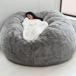 Kodu Sponge Bed Bean Bag Chair Cover Kaitsekate Double Bedroom Balcony Large Couch Round Soft Fluffy Cover No Fillings Cover Only