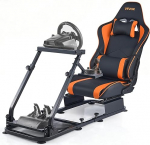 VEVOR roolisimulaatori kabiin Double Rail Dual Arm sobib Logitech G25 G27 G29 G920 G923 Thrustmaster T300RS TX F458 T500RS T3PA-PRO (F1/GT) ja CSR pedaalidele.
