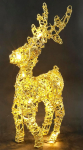 LED-valgusega helendav rotangist hirv, j&otilde;ulukaunistus, dekoratiivfiguur, j&otilde;uluhirv, j&otilde;ulukaunistus, dekoratiivne hirv, loomafiguur, kuju, skulptuur, aiafiguur, r&otilde;du kunstifiguur, 50 cm.