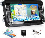SIXWIN 8-Core 4+64G Android 15 Carplay/Android Auto/DSP Autoradio f&uuml;r VW Golf 5 6 Touran Polo, 7 Zoll Touchscreen Bluetooth 5.0 mit WiFi GPS Bluetooth FM RDS Radio Mirror Link+32 Band EQ