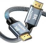 8K HDMI 2.1 kaabel 10 m, HDMI kaabel High Speed 48Gbps 8K @ 60Hz 4K @ 120Hz 2.2/2.3 Dolby eARC HDCP HDR, &uuml;hildub HDTV, s&uuml;learvuti jne.
