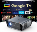 4K Smart Beamer mit Google TV - 2550 ANSI Lumen Tageslicht-Projektor, 70W Dolby Audio, ToF Autofokus, HDR10+, WiFi 6, HDMI eARC - Heimkino & Gaming Beamer f&uuml;r Outdoor