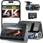 70mai 4K Dashcam auto eesmine tagumine A810S, 4K+1080P Dual STARVIS 2 IMX678, HDR auto Dashcam &ouml;ise n&auml;gemisega, WiFi ja rakenduse juhtimine, 4G LTE, ADAS, 24/7 parkimise j&auml;lgimine, 128GB Micro SD kaart