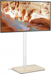 TVON TV Stand TV p&otilde;randaplatvorm 32-60-tollise teleri aluse k&otilde;rgusreguleeritav p&ouml;&ouml;ratav Max. VESA 400 x 400 mm kuni 40 kg (beež)