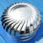 Generisch Drehbarer Dachventilator, Dachturbinenventilator, Kaminhaube aus Edelstahl 304, Abluft-W&auml;rmeableitungsl&uuml;fter, Dachbodenl&uuml;ftungsl&uuml;fter, antriebsloser Ventilator