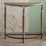 Console Table Halbmond F&uuml;r Eingang, Moderne 76 cm Hohe Console Table, F&uuml;r Wohnzimmer, Flur, Wohndekoration(Brown)