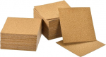 sourcing map Pack of 100 Self-Adhesive Cork Squares, 2 mm Thick, 4 Inch Diameter Cork Tiles, Back Panels, Cork Coasters for DIY Crafts, Brown