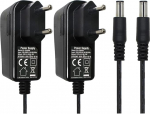 Security-01 Pack of 2 AC to DC 12 V 0,5 A toiteadapteri pistik 5,5 mm x 2,1 mm CCTV kaamera LED String Light jaoks