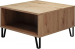 Newfurn Artisan Oak Coffee Table Skandi Modern - 60 x 37 x 60 cm (B x K x S) - Diivanilaud hoiulaud - elutuba k&uuml;lalistetuba kontor