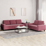 LAPOOH 3201904 2-osaline diivanikomplekt veinipunasest kangast, Lounge diivan, diivanid ja diivanid, l&otilde;&otilde;gastav diivan, diivan elutuppa, diivan koos