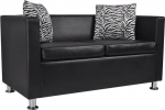 Hommdiy 2-kohaline diivan Diivan Lounge diivan Recliner diivan Faux nahast must