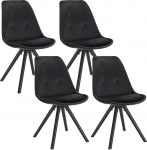 WOLTU&reg; 4 x s&ouml;&ouml;gitoa toolid, 4 toolist koosnev komplekt, k&ouml;&ouml;gitool, puidust raam, antiiknahkne v&auml;limus