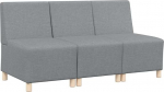 Modernes modulaarne diivan ja diivanikomplektid Hellgrau Stoff Polstergarnitur f&uuml;r Wohnzimmer, B&uuml;ro, Apartment (55 x 74 x 82 cm)